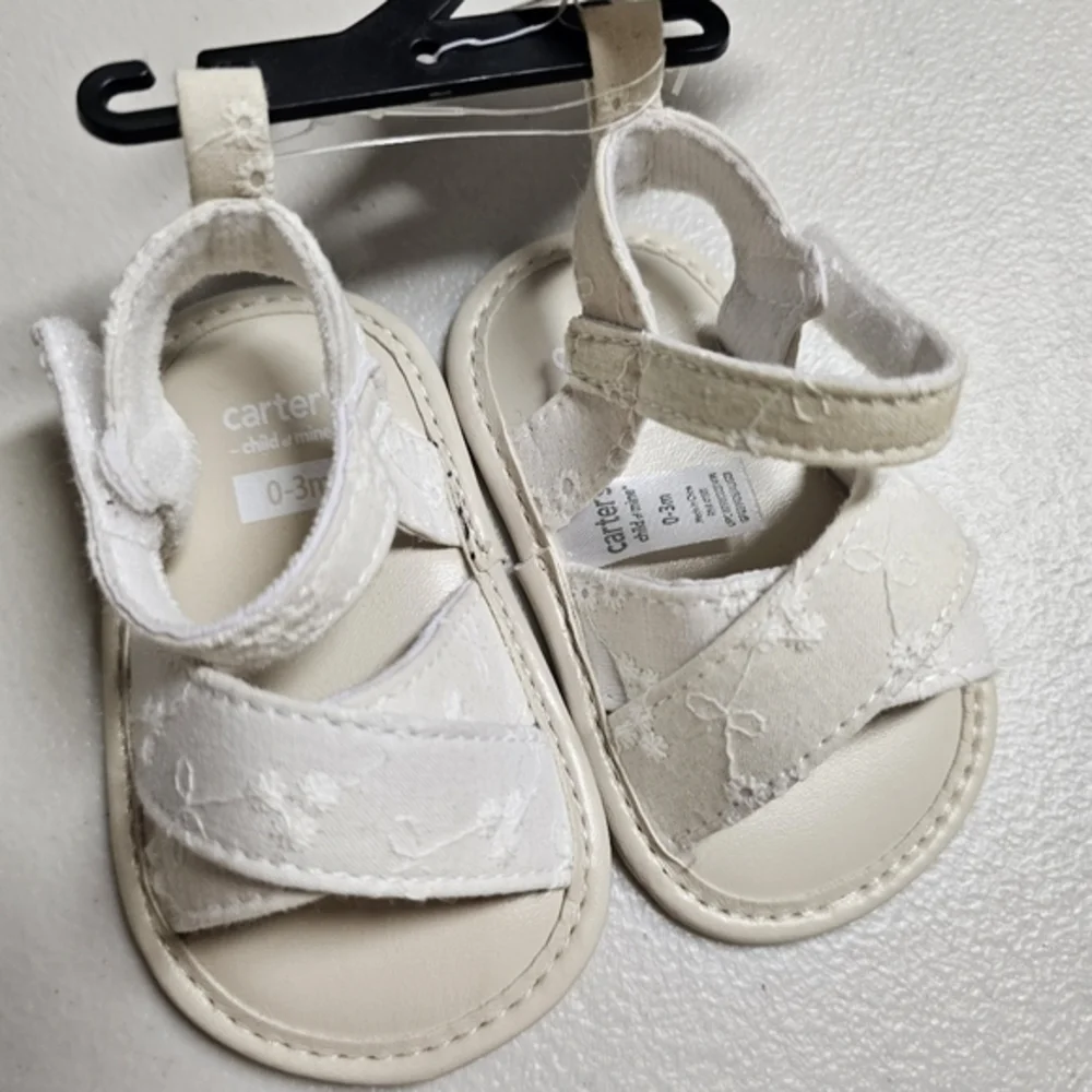 Carter's Little Baby‎ Basics Infant Newborn 0-3 Months Shoes Sandals Bundle